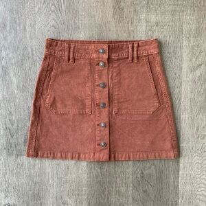3/$10 Corduroy Button Down A Line Skirt